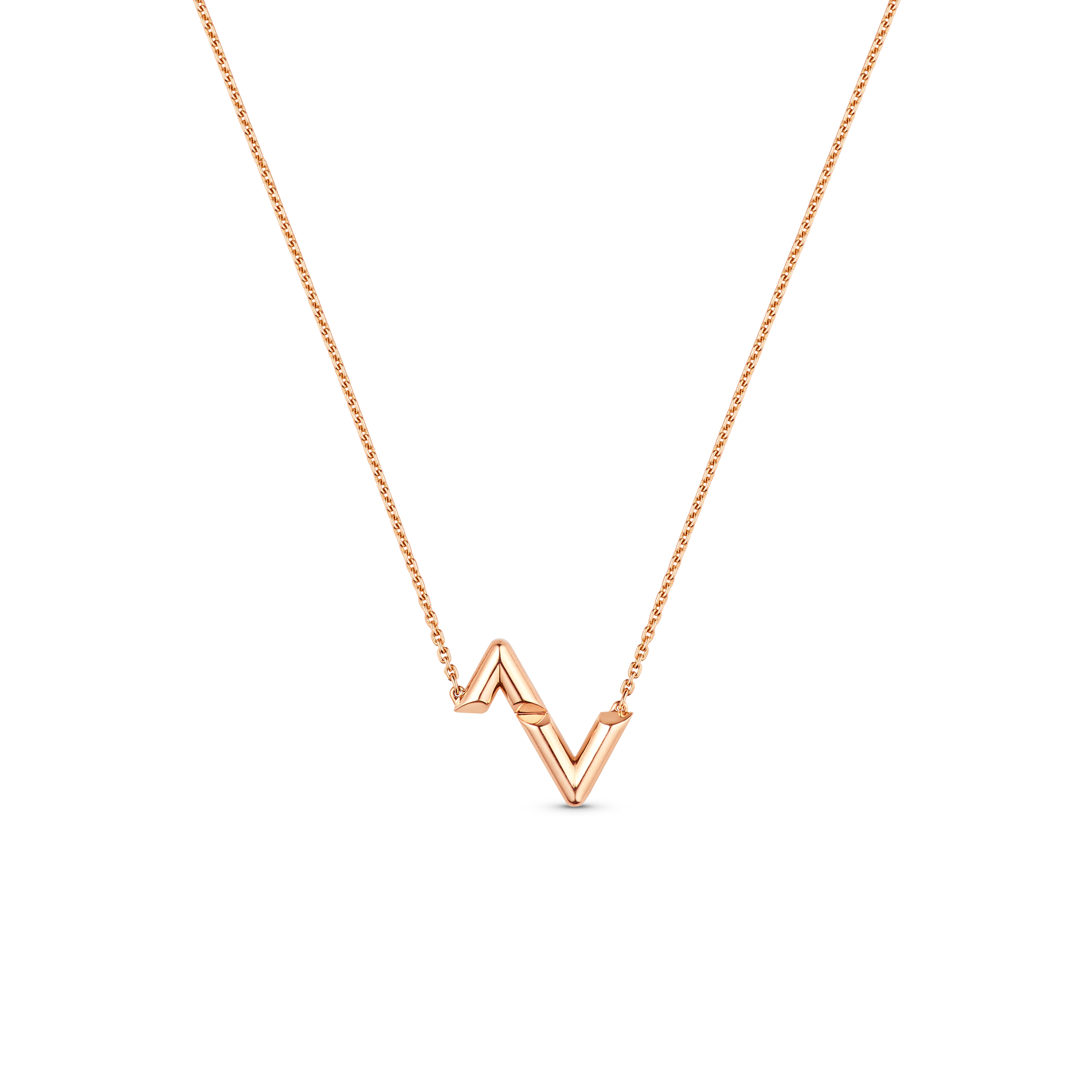 LOUIS VUITTON LV VOLT UPSIDE DOWN PENDANT, PINK GOLD Q93809 LOUIS VUITTON LV VOLT UPSIDE DOWN PENDANT, PINK GOLD Q93809